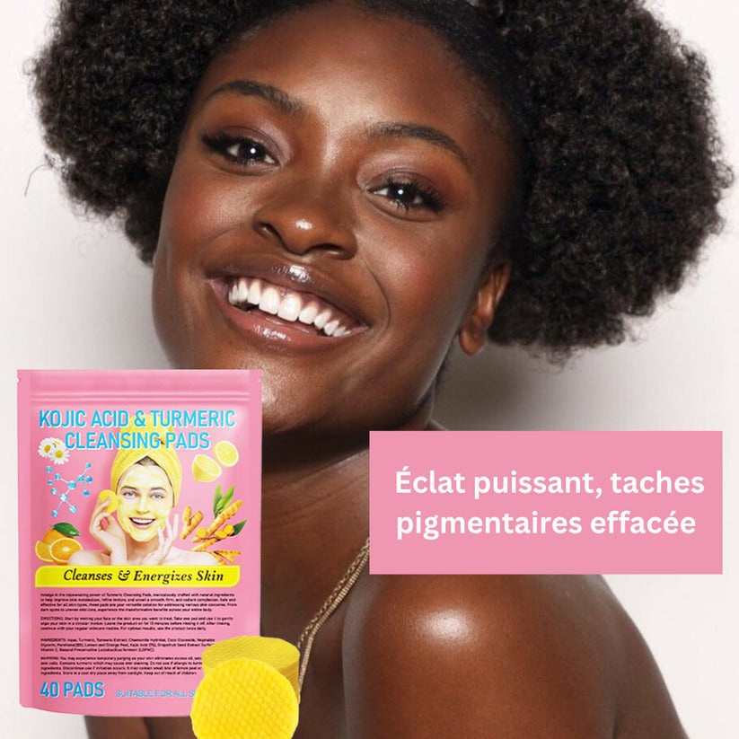 Tampons nettoyants au Curcuma et à l'Acide Kojique