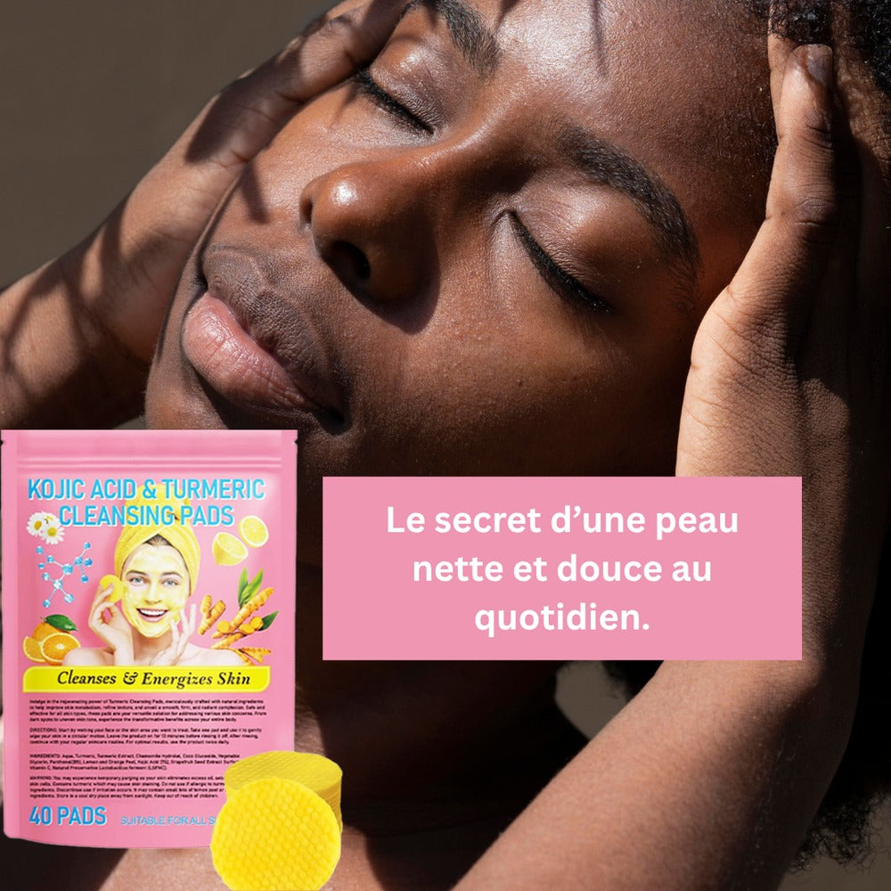 Tampons nettoyants au Curcuma et à l'Acide Kojique